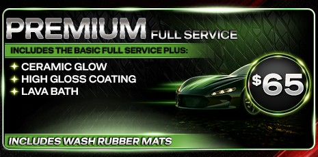 Premium Full Service Wash — $65